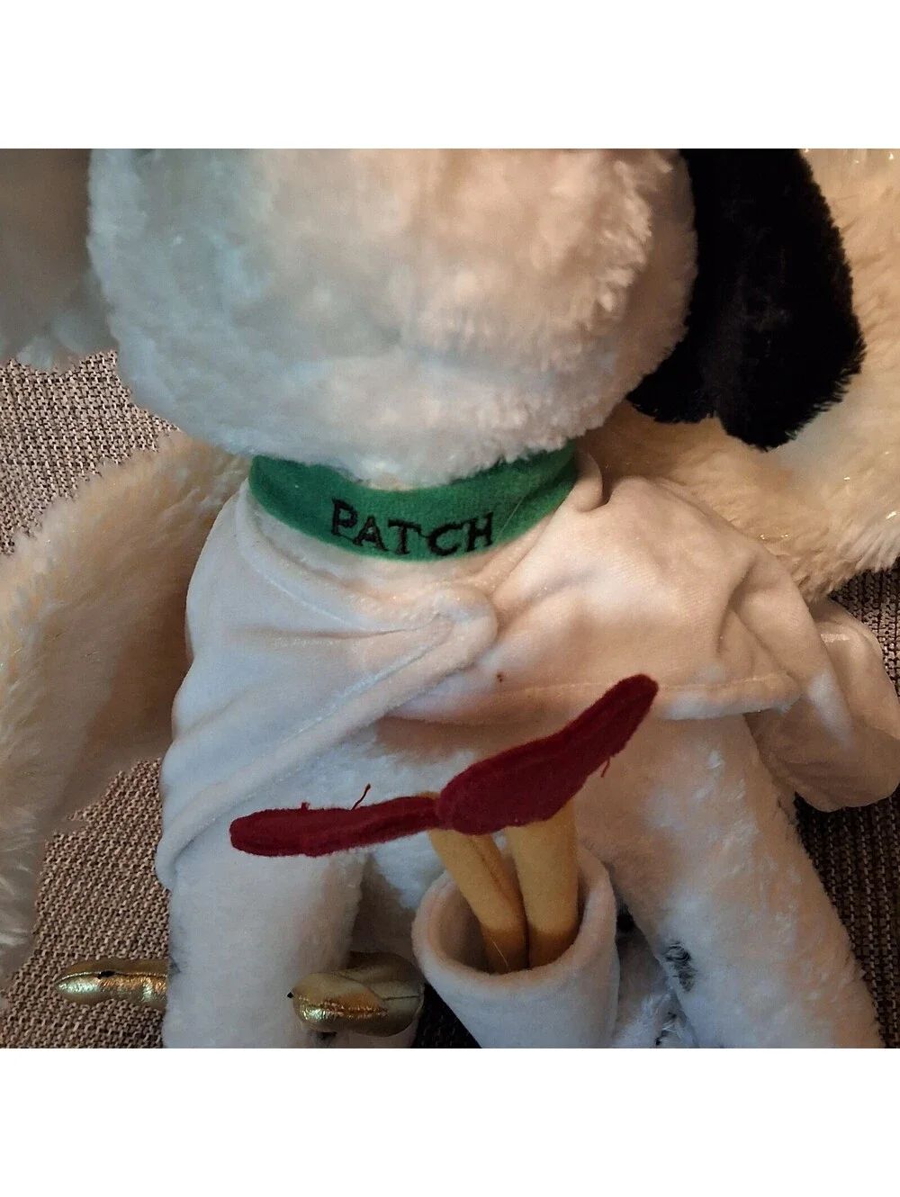 Disney Store Patch Angel Dog Plush Toy